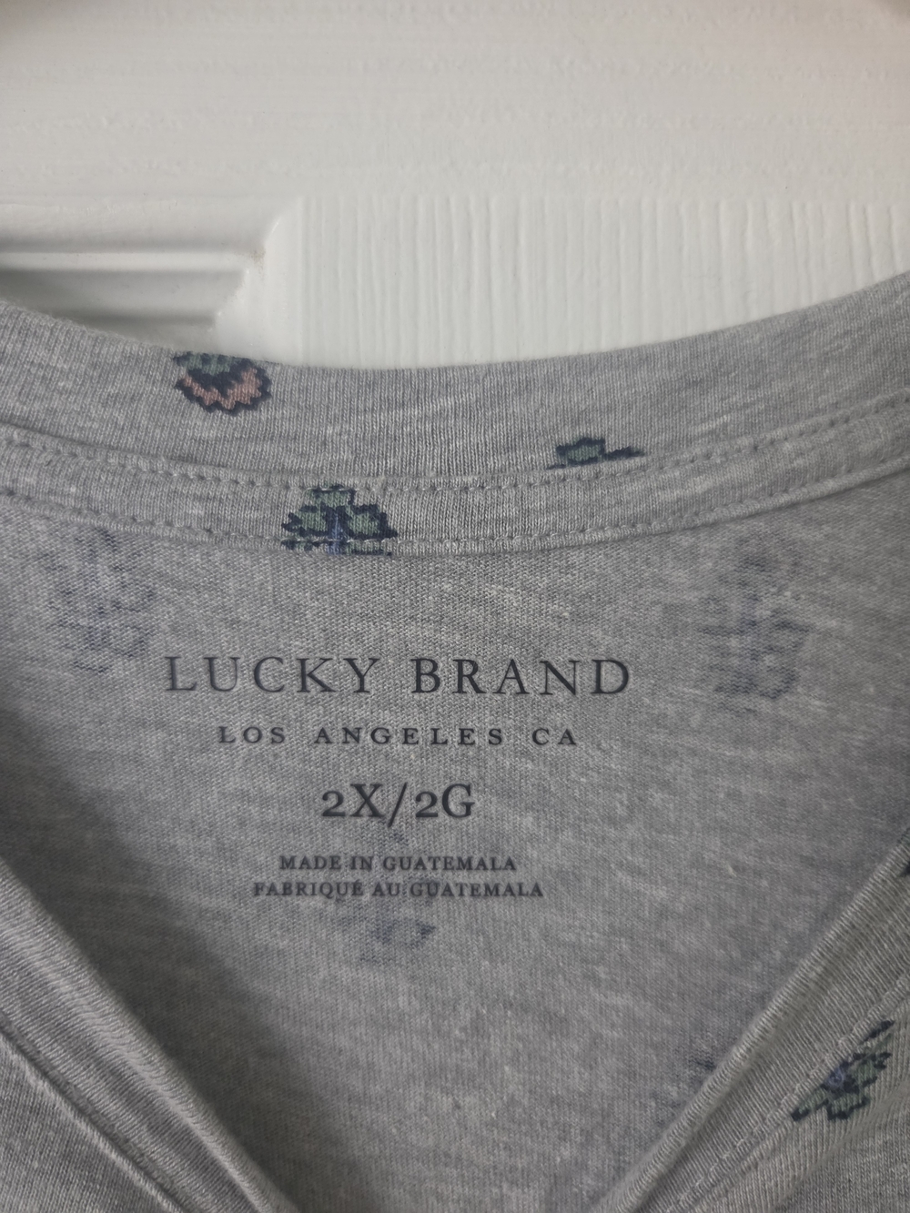 Lucky Brand Women's Gray Short-Sleeve Printed Tee 2X - Picture 2 of 5